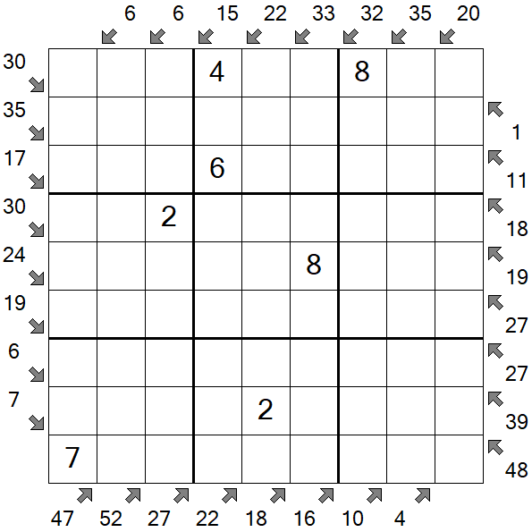 Little Killer Sudoku - Moyen