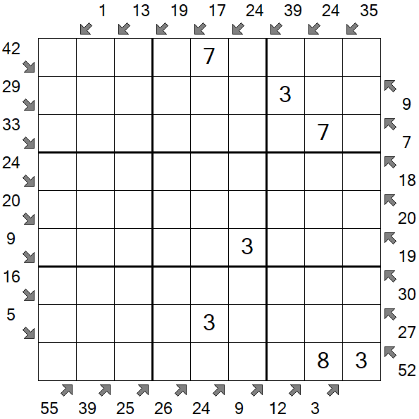 Little Killer Sudoku - Moyen