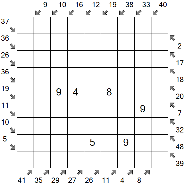 Little Killer Sudoku - Moyen