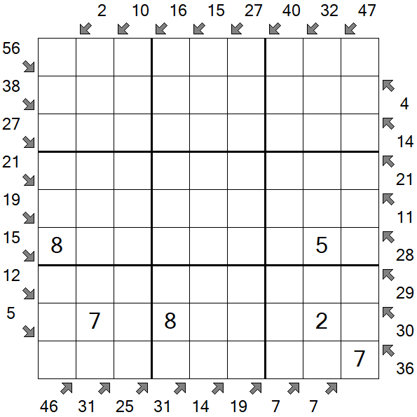 Little Killer Sudoku - Moyen