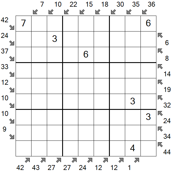 Little Killer Sudoku - Moyen