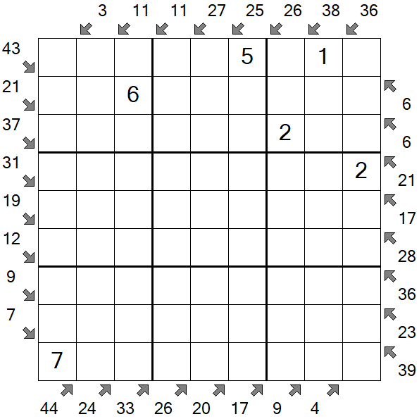 Little Killer Sudoku - Medium