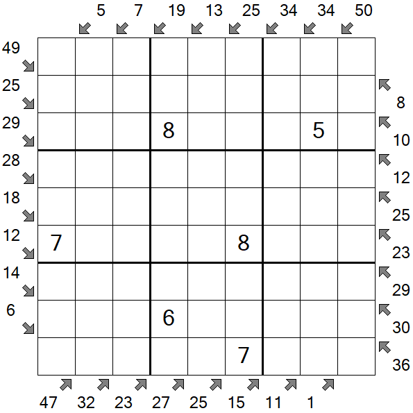 Little Killer Sudoku - Medium