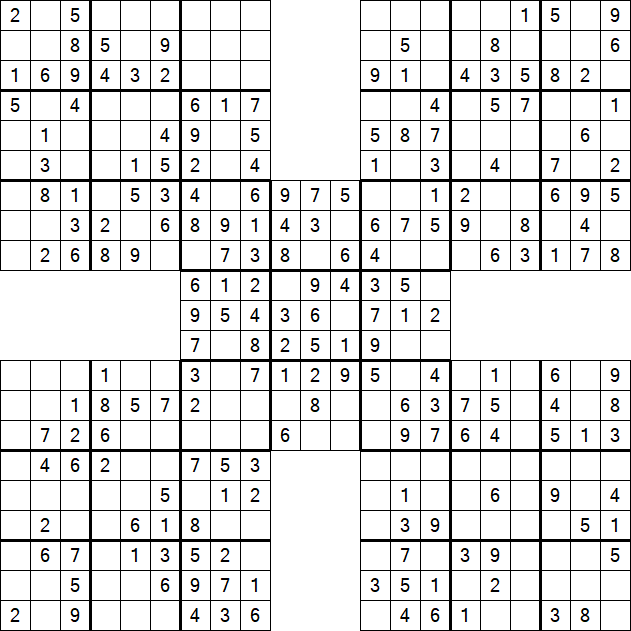 Samurai Sudoku - Easy