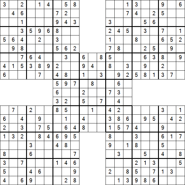 Samurai Sudoku - Easy