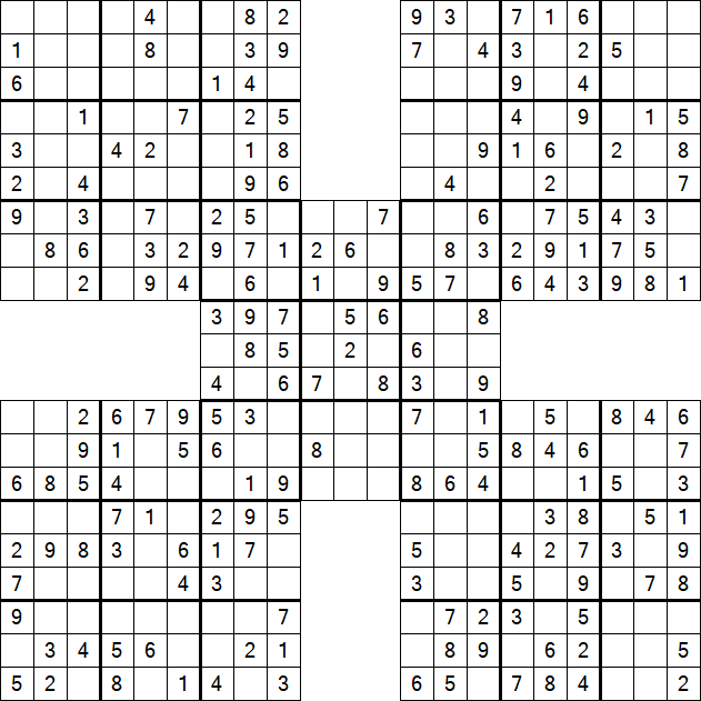 Samurai Sudoku - Easy