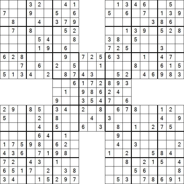 Samurai Sudoku - Easy