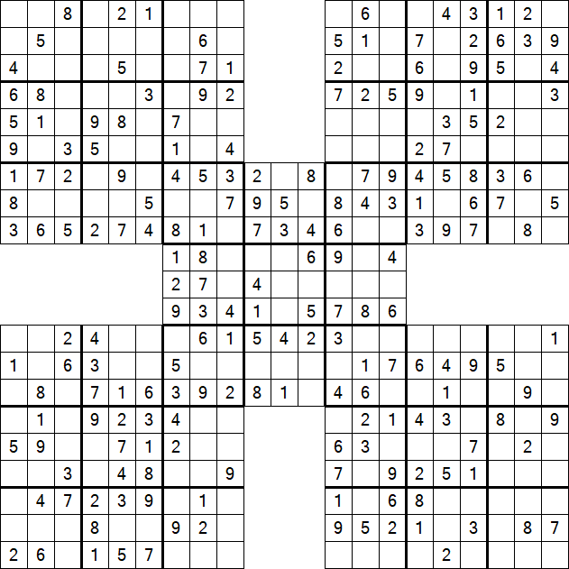Samurai Sudoku - Easy