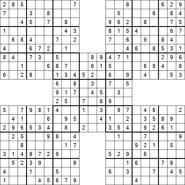Samurai Sudoku - Easy