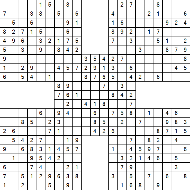 Samurai Sudoku - Easy