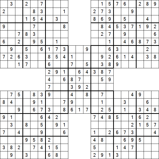 Samurai Sudoku - Easy