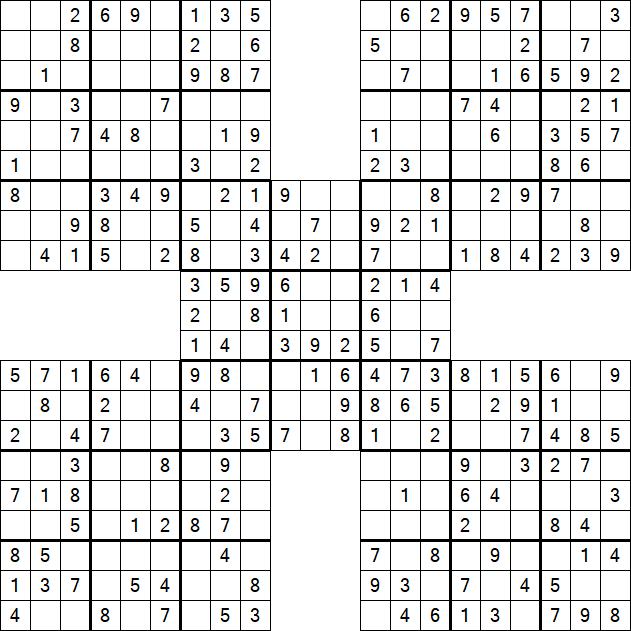 Samurai Sudoku - Easy