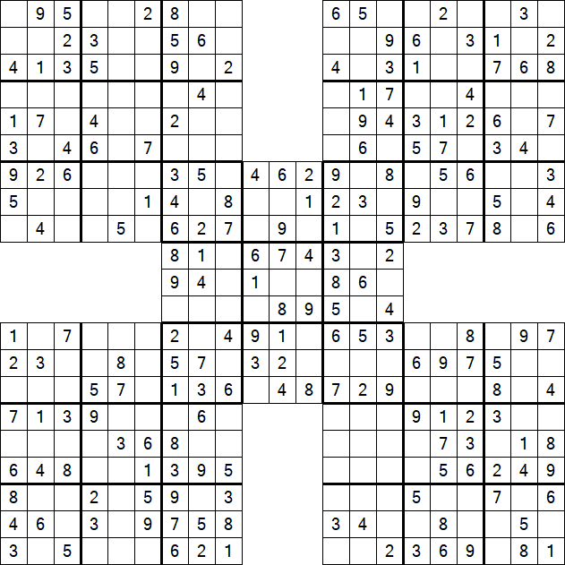 Samurai Sudoku - Easy