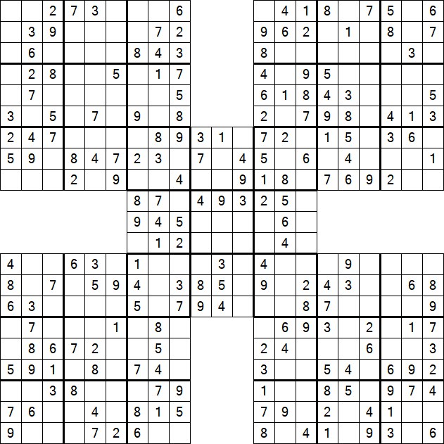 Samurai Sudoku - Easy