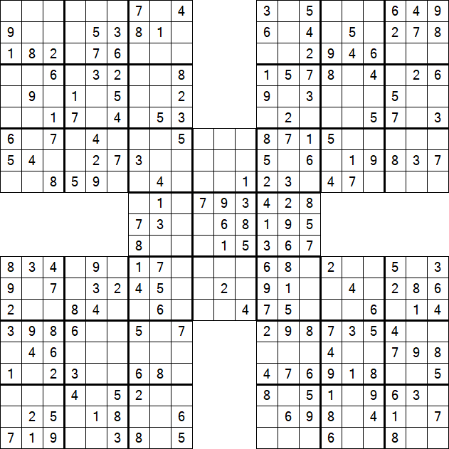 Samurai Sudoku - Easy