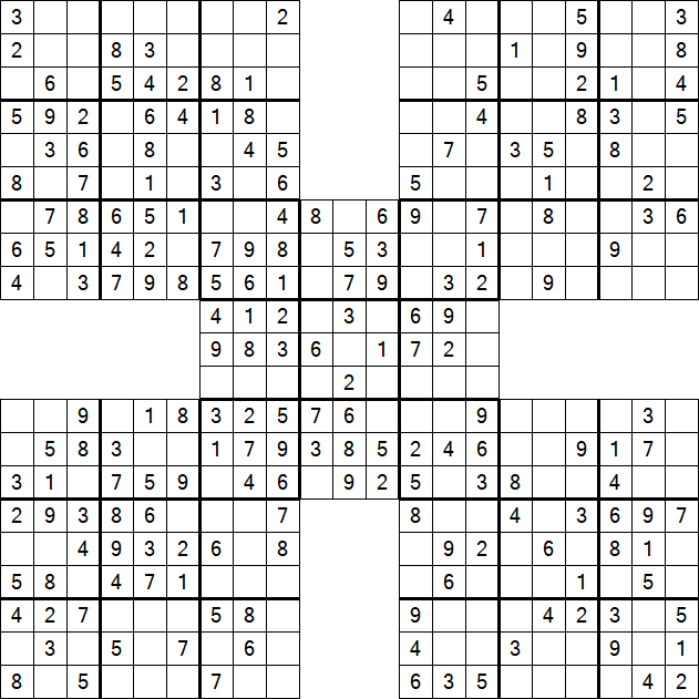 Samurai Sudoku - Easy