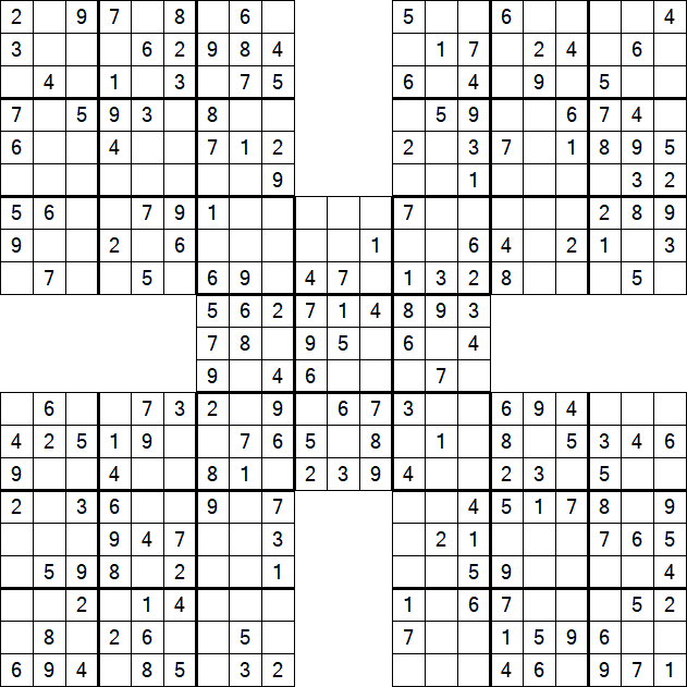 Samurai Sudoku - Easy