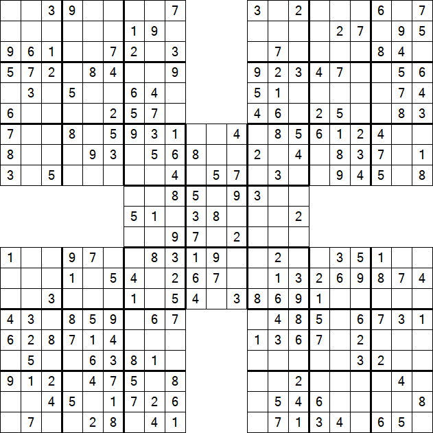 Samurai Sudoku - Easy