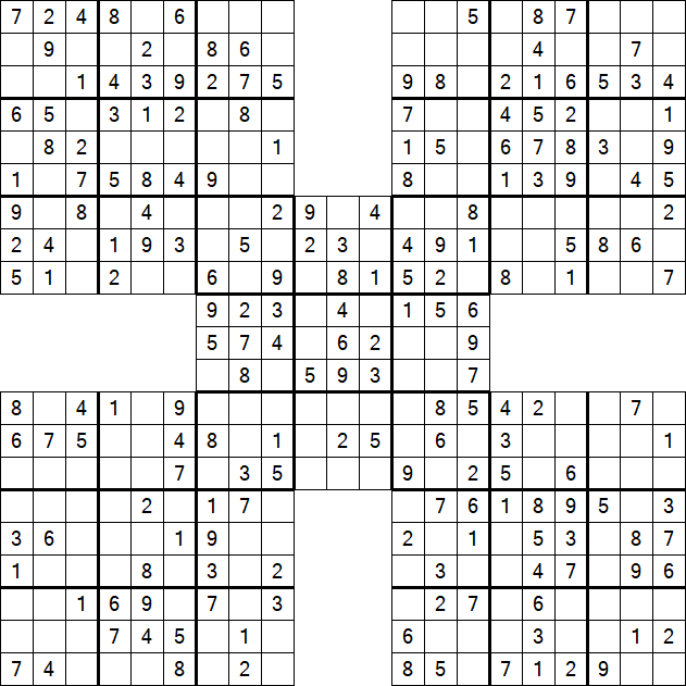 Samurai Sudoku - Easy