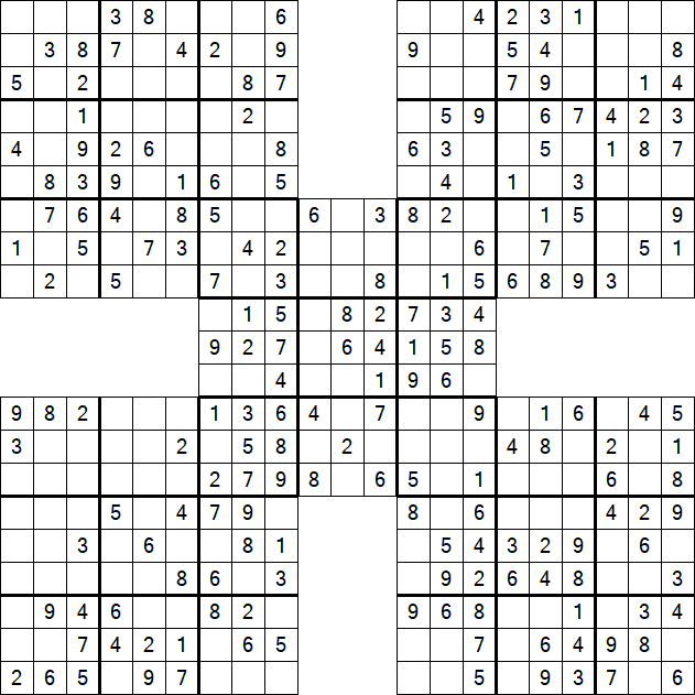 Samurai Sudoku - Easy