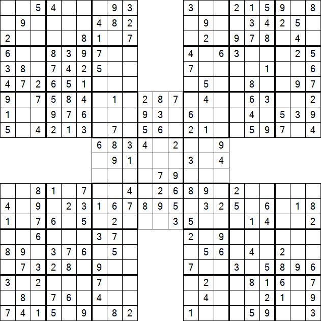 Samurai Sudoku - Easy