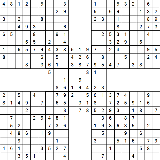Samurai Sudoku - Easy