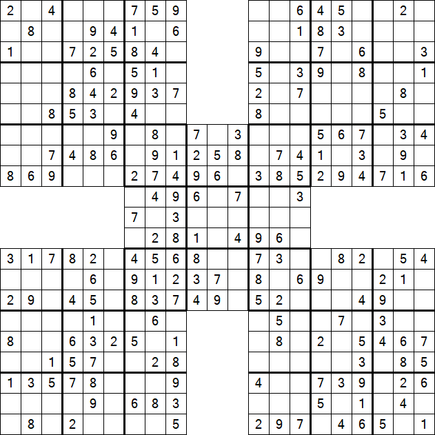 Samurai Sudoku - Easy
