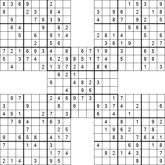 Samurai Sudoku - Easy