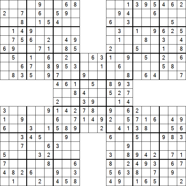 Samurai Sudoku - Easy