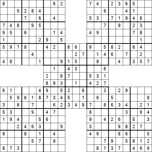 Samurai Sudoku - Easy