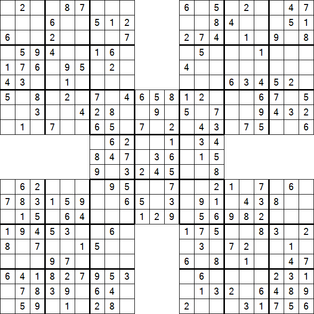Samurai Sudoku - Easy