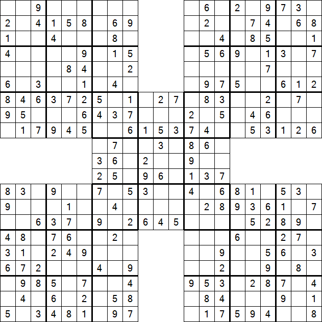 Samurai Sudoku - Easy