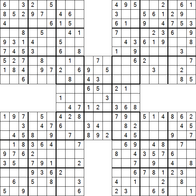 Samurai Sudoku - Einfach