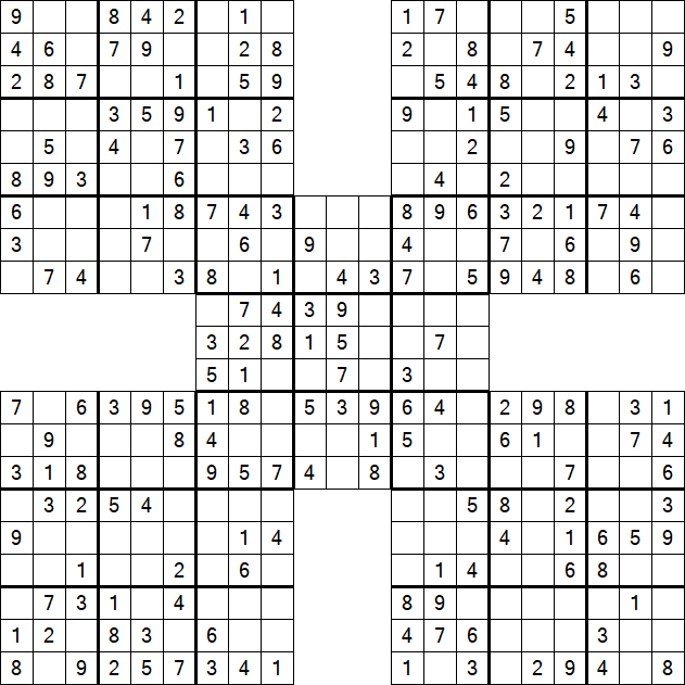 Samurai Sudoku - Easy