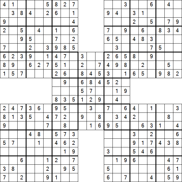 Samurai Sudoku - Einfach