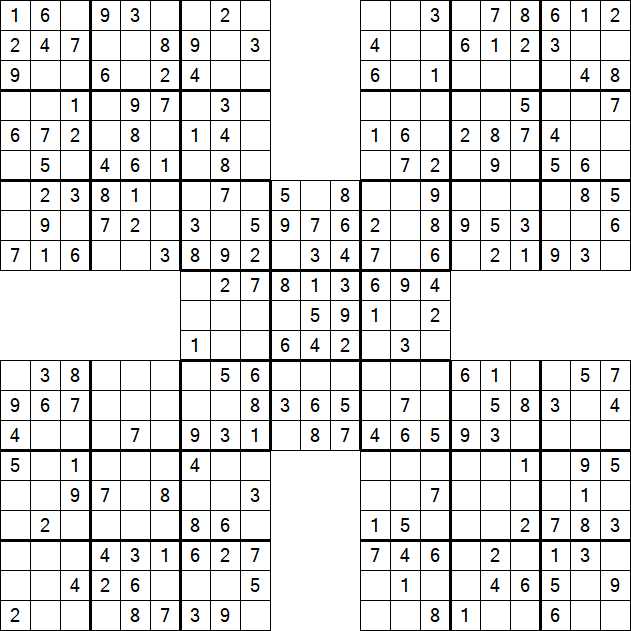Samurai Sudoku - Easy