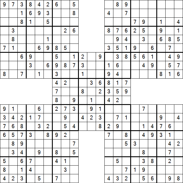 Samurai Sudoku - Easy