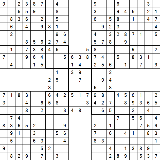 Samurai Sudoku - Easy