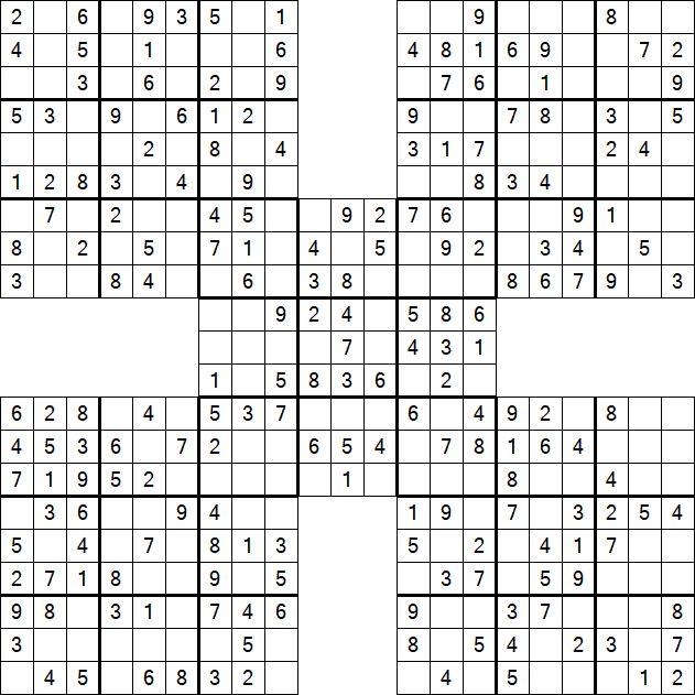 Samurai Sudoku - Easy