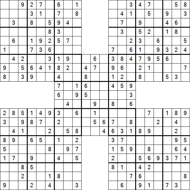 Samurai Sudoku - Easy
