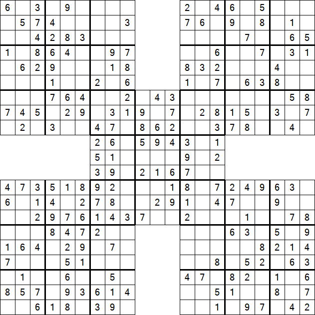 Samurai Sudoku - Easy