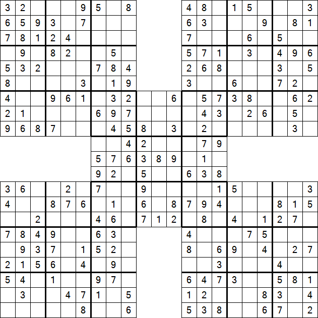 Samurai Sudoku - Easy