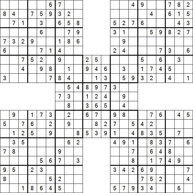 Samurai Sudoku - Easy