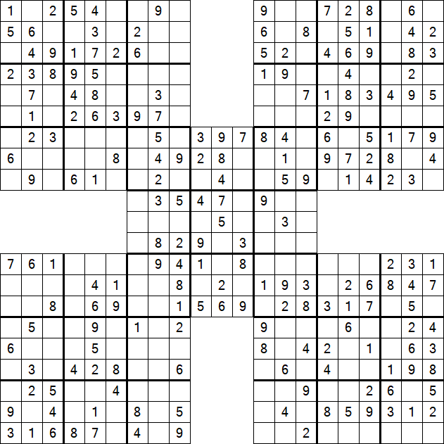 Samurai Sudoku - Easy