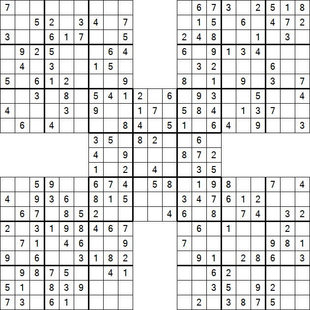Samurai Sudoku - Easy