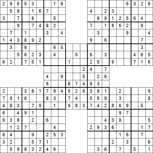 Samurai Sudoku - Easy