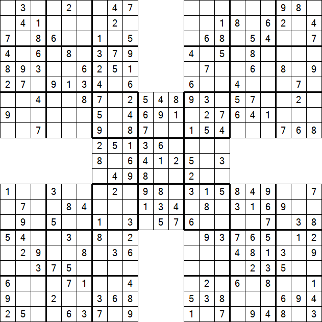 Samurai Sudoku - Easy