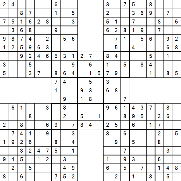 Samurai Sudoku - Easy