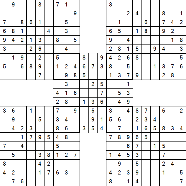 Samurai Sudoku - Easy