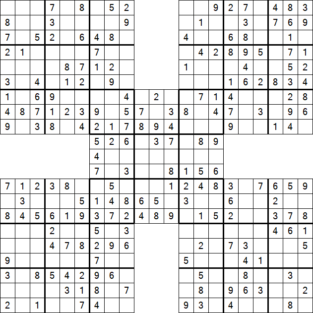 Samurai Sudoku - Easy